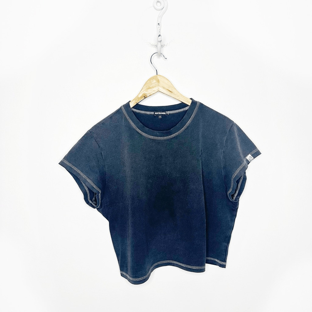 WAYDAMIN Acid Collection Cropped Baby Tee Black LE RARE HTF womens 2XL